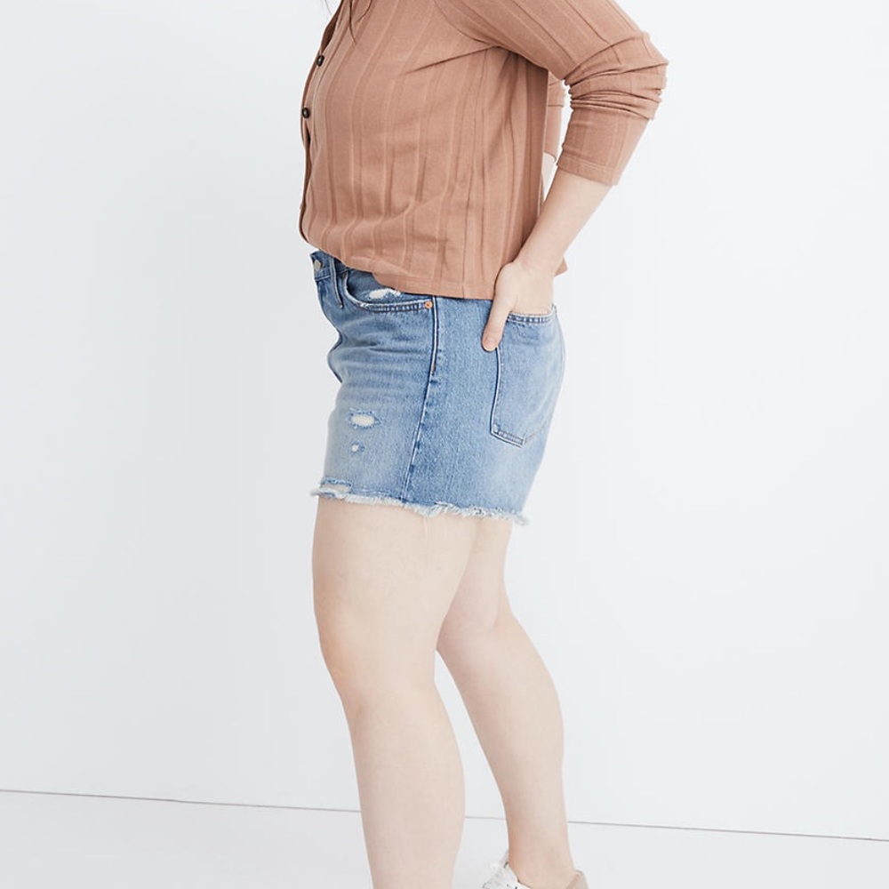 Madewell EUC Relaxed Denim Shorts in Renfield Wash: Destructed Edition Sz.33(16)